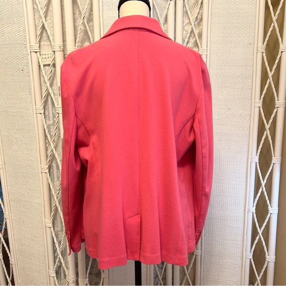Talbots Blazer Jacket Warm Pink Casual Unlined Ponte Knit Plus size 2X - Picture 5 of 16